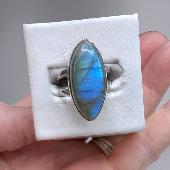 🌺Artisan Sterling & Labradorite Ring - Picture 7 of 16
